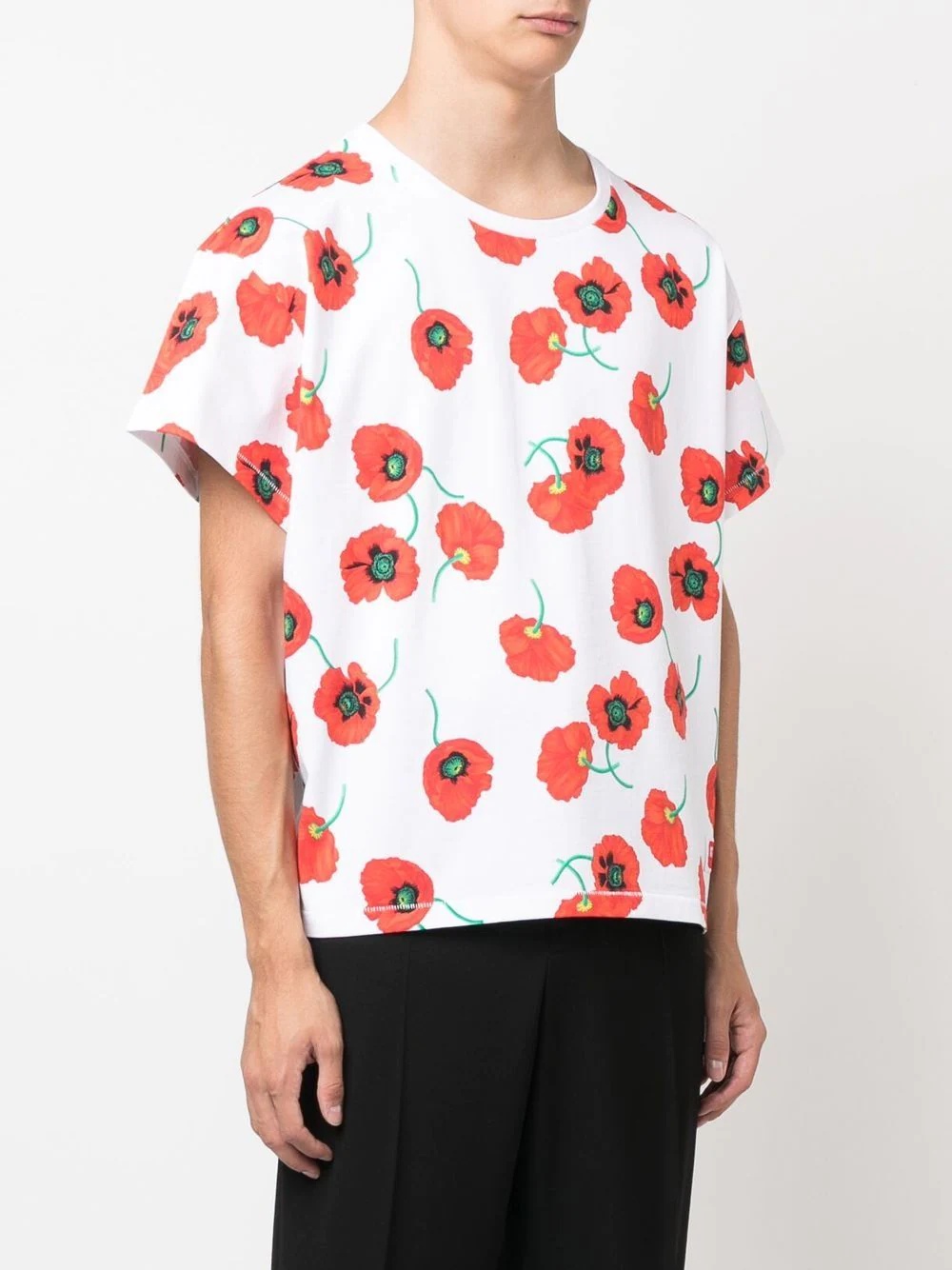 floral-print cotton T-shirt - 3