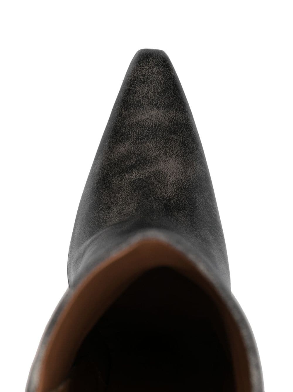 90mm pointed-toe leather ankle boots - 4