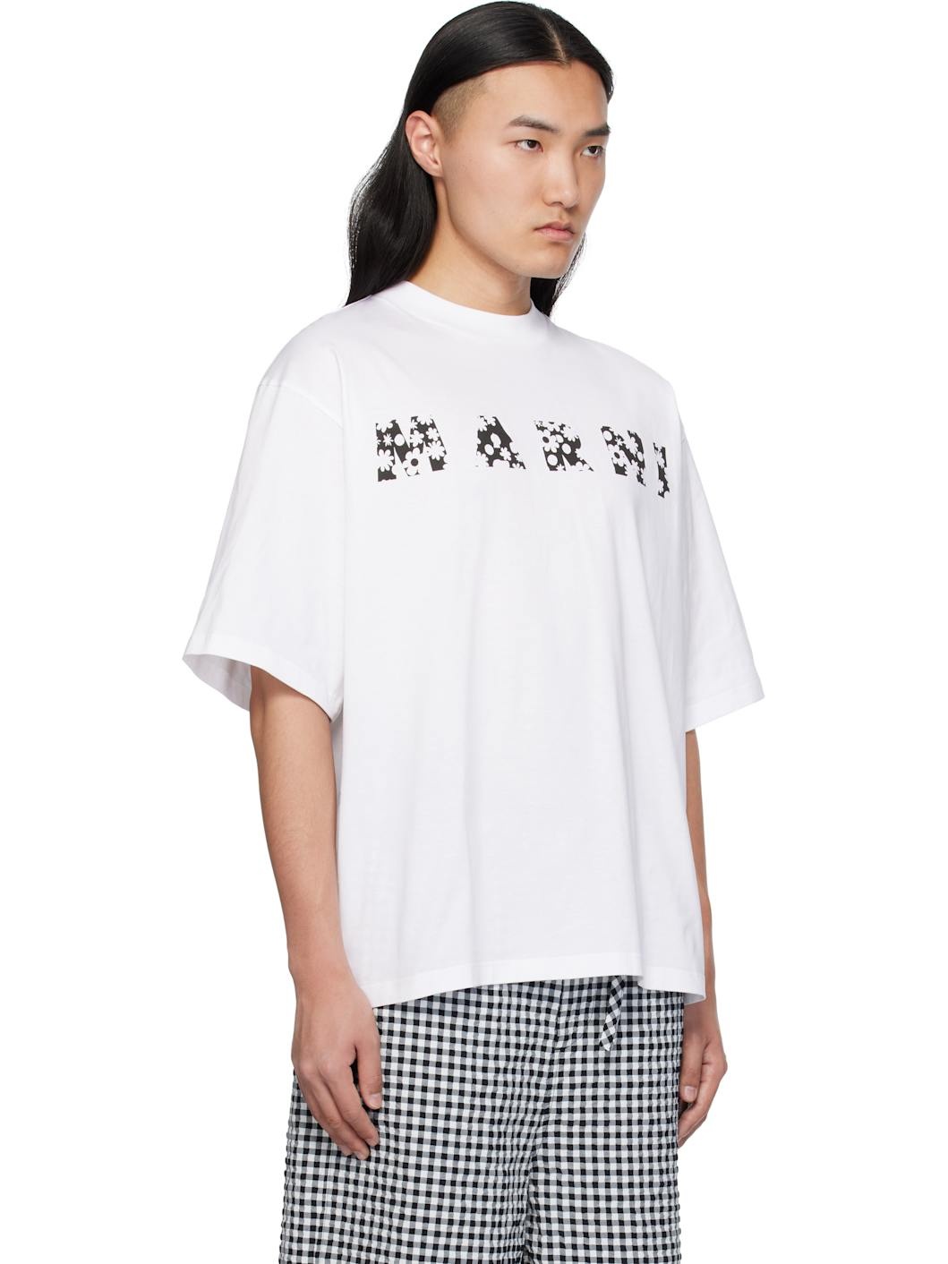 White Pop Fields 'Marni' Logo T-shirt - 2