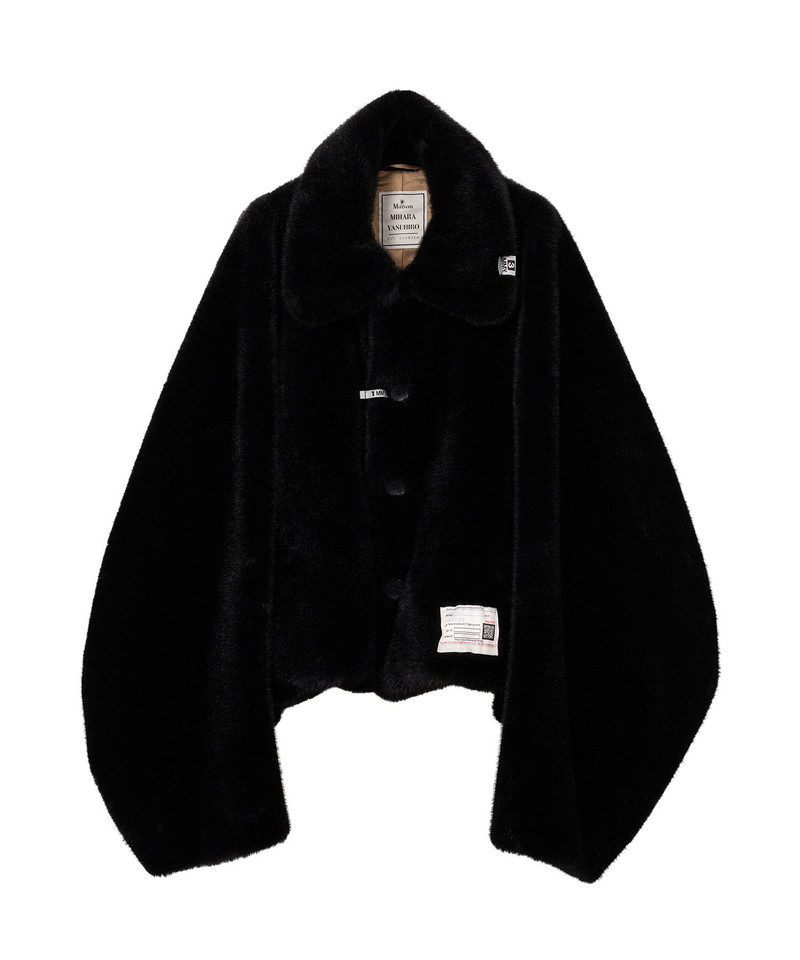 Roll-up Hem Fake Fur Coat 19