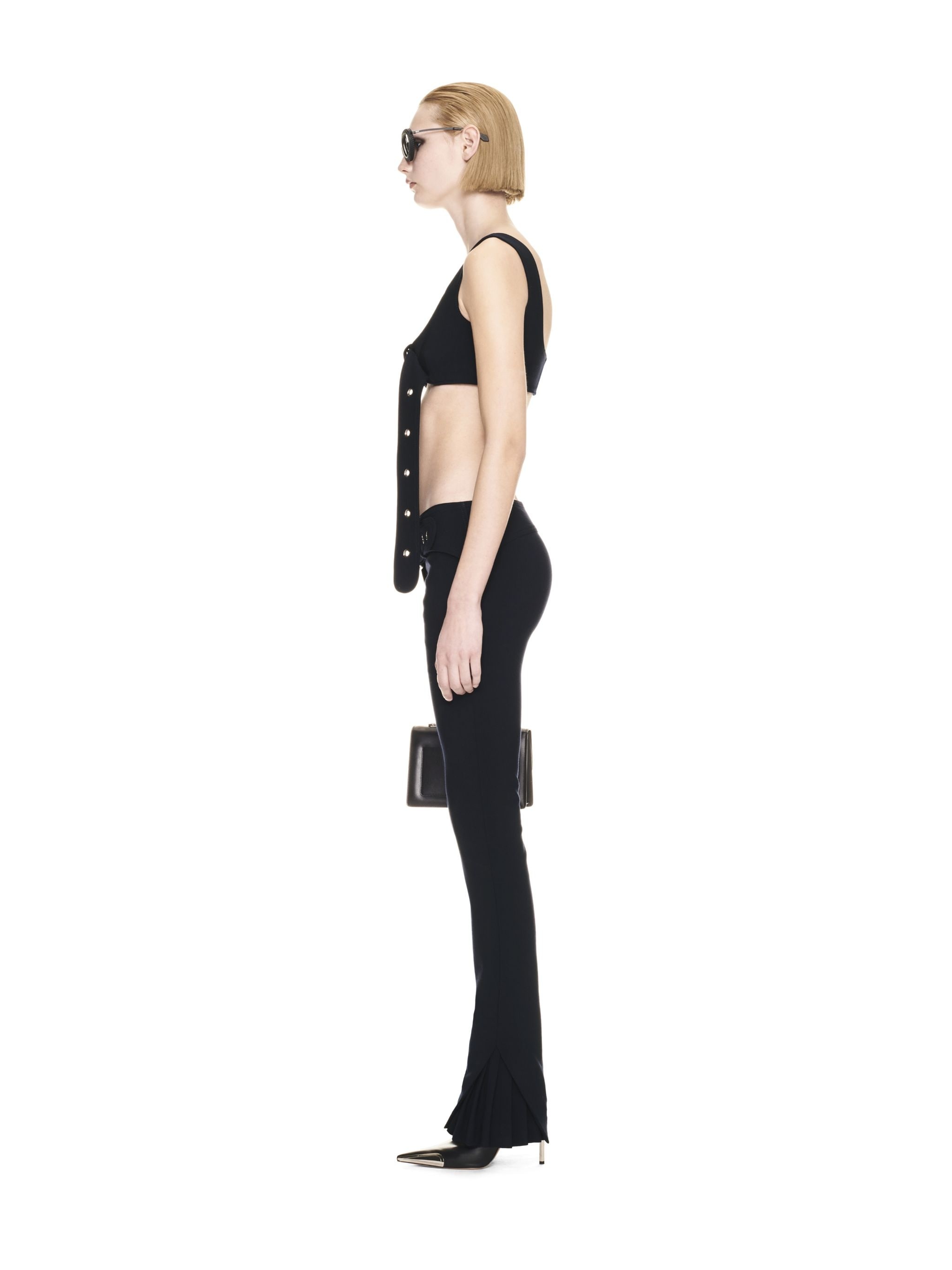 Stretch Wo Belt Slim Pant Cobalt Blue N - 3