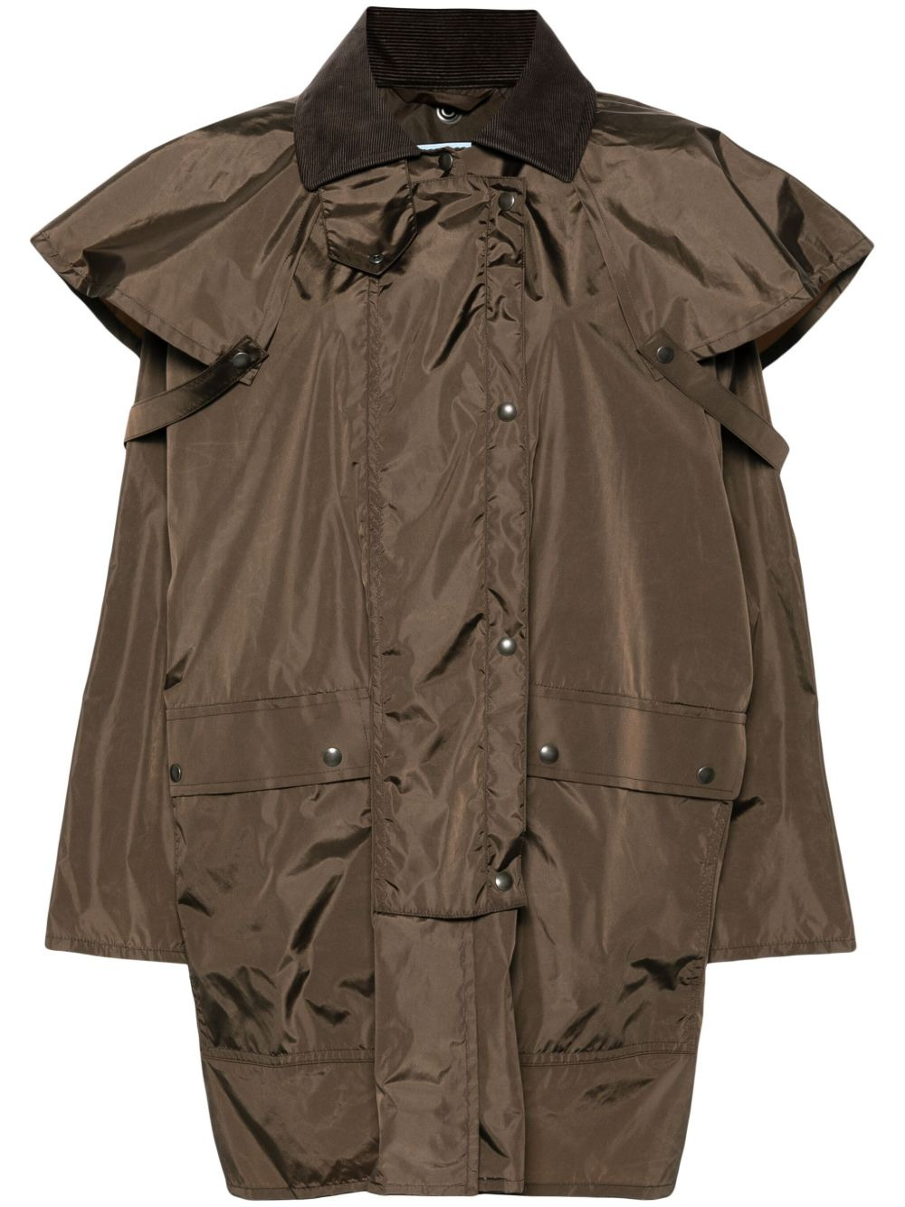 corduroy-collar storm jacket - 1