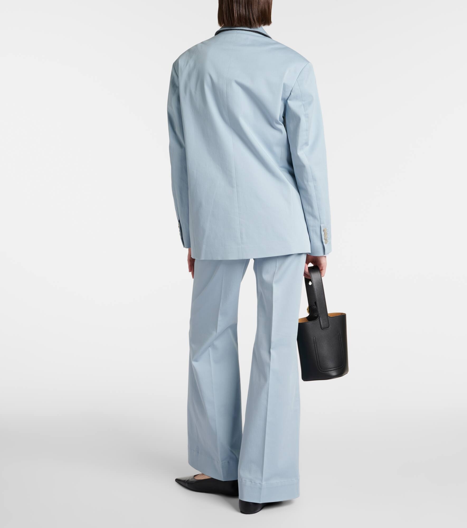 Oversized cotton-blend blazer - 3