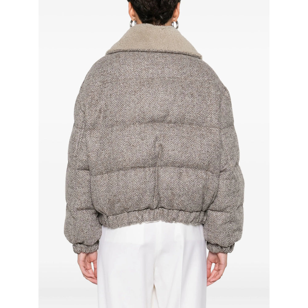 Brunello Cucinelli Grey Jackets - Puffer Jackets Women - 5