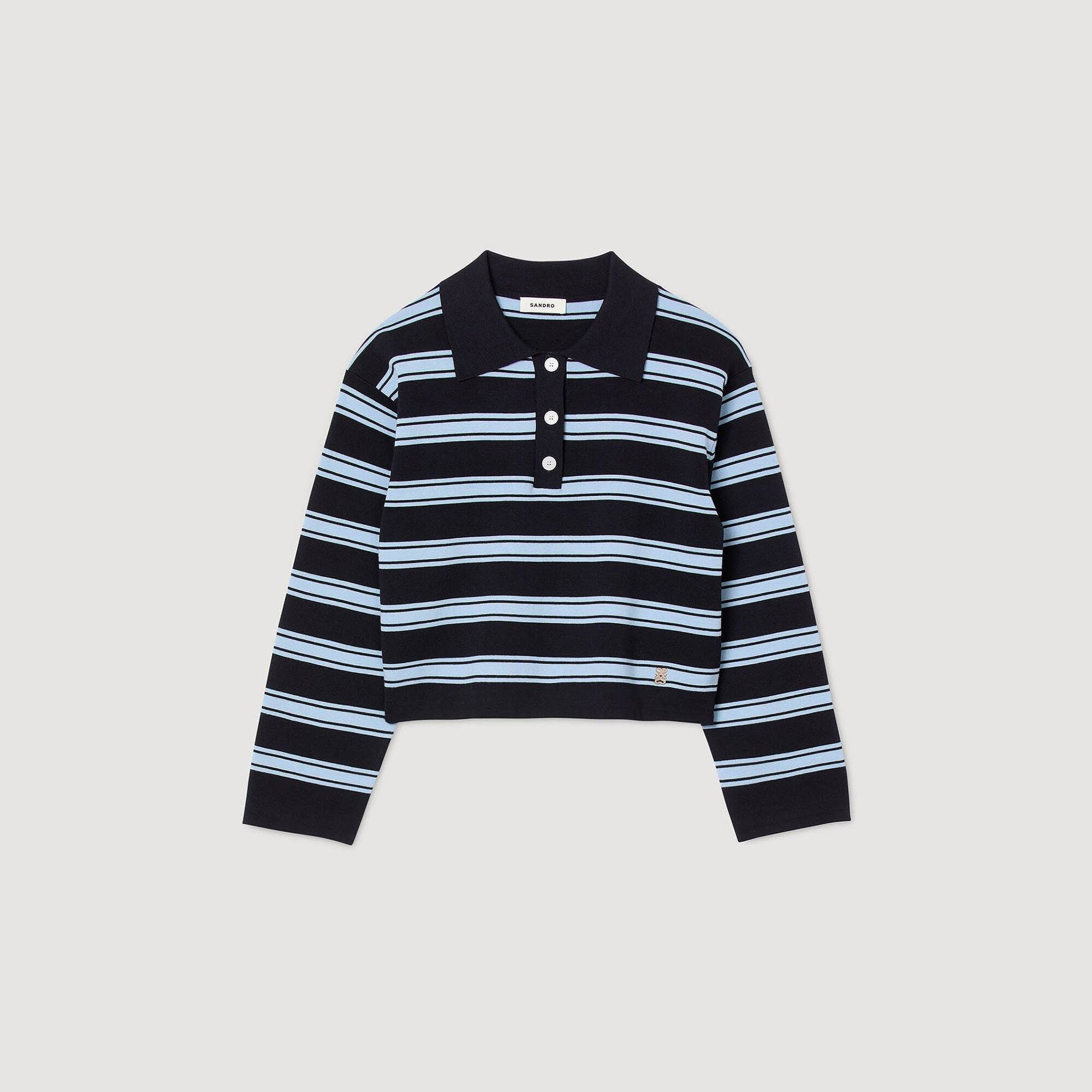 STRIPED POLO SWEATER - 7