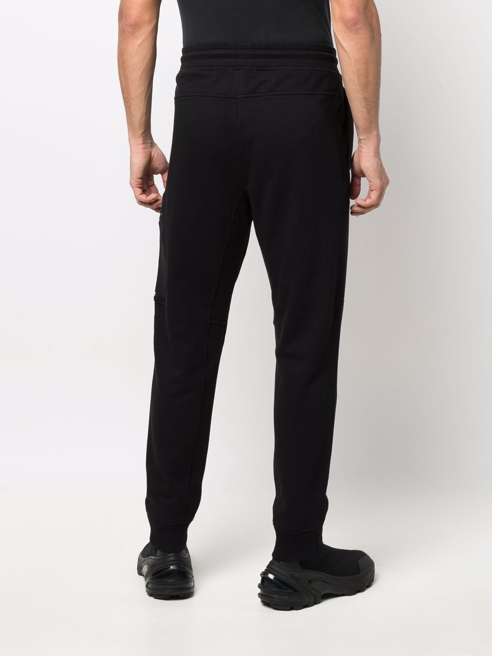 logo patch tapered track pants - 4