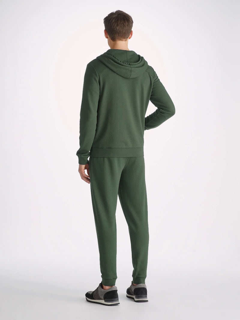 Men's Hoodie Quinn Cotton Modal Hunter Green - 4