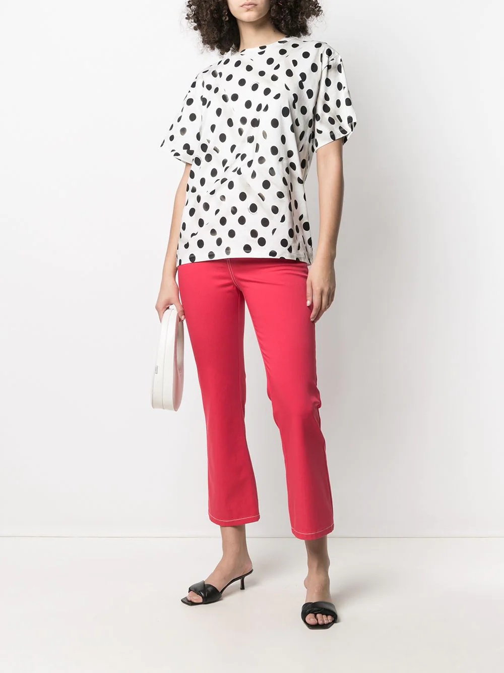 high-rise flared cotton jeans - 2