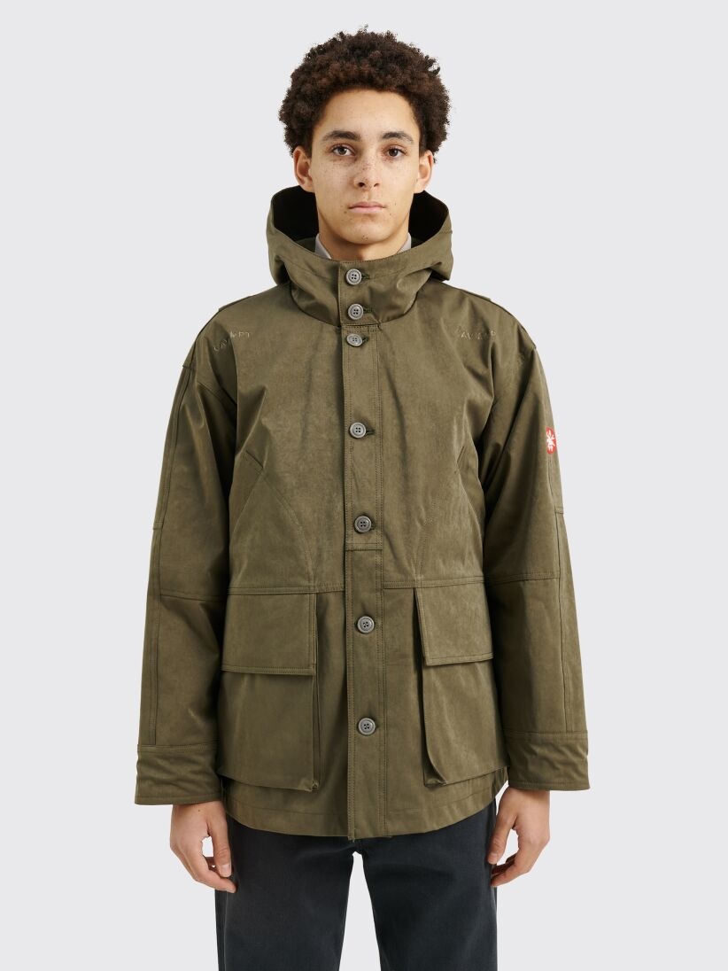 Cav Empt CAV EMPT HEAVY PN HOOD JACKET KHAKI | tresbien