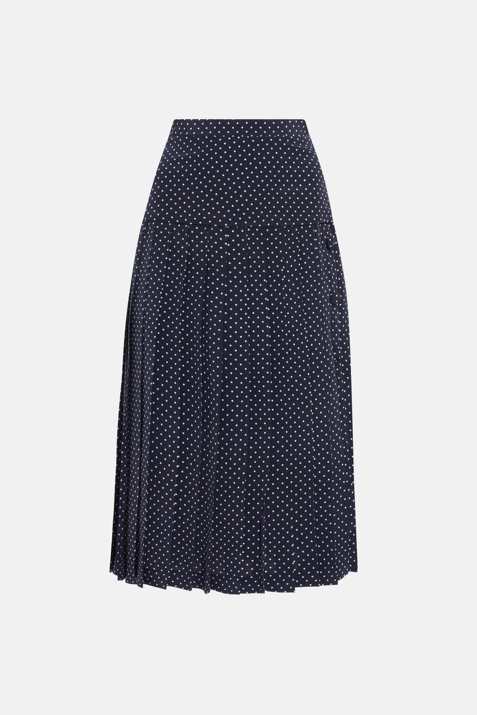 POLKA DOT SILK PLEATED SKIRT - 1