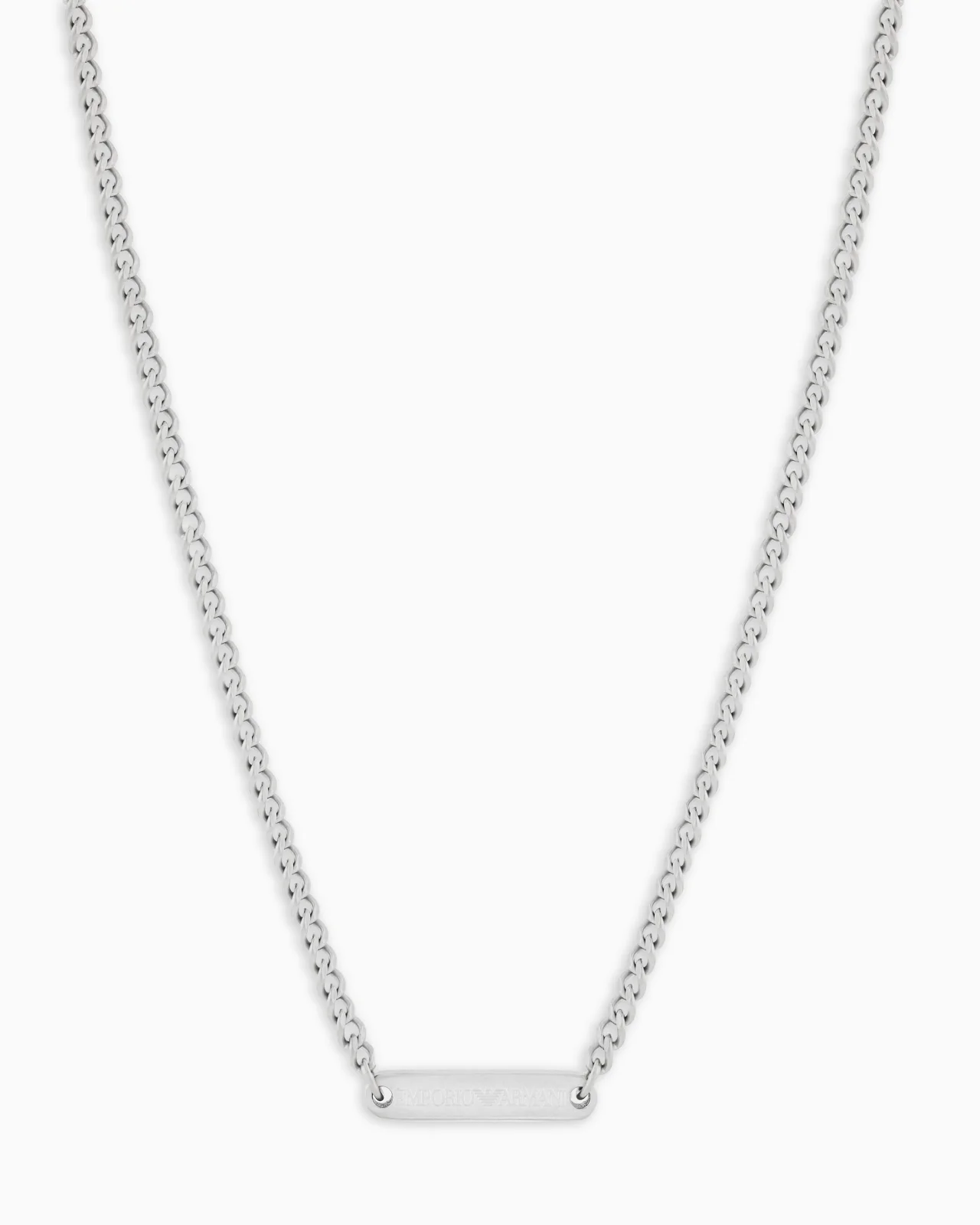 EMPORIO ARMANI STAINLESS STEEL ID NECKLACE - 1