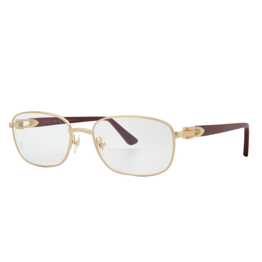 Cartier Demo Rectangular Ladies Eyeglasses CT0368O 006 56 - 2