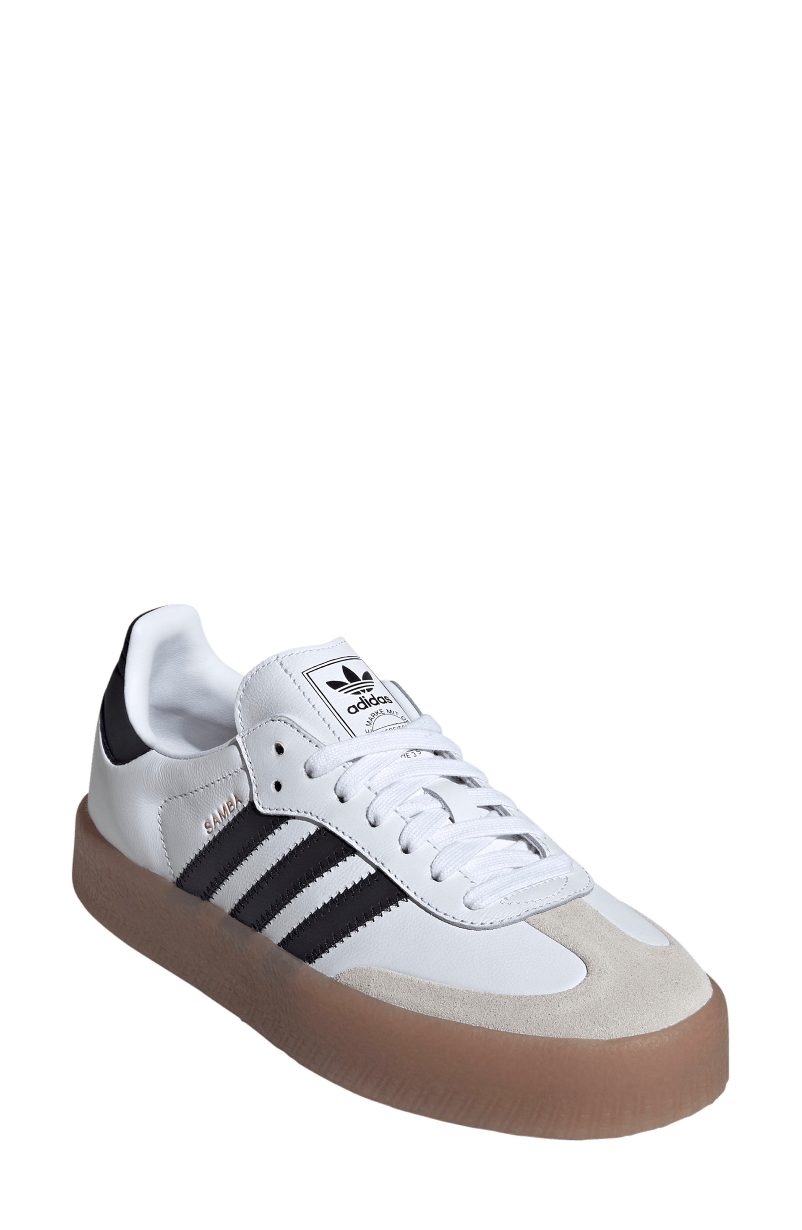 adidas Sambae Sneaker in White/Core Black/Gold Met. at Nordstrom - 1