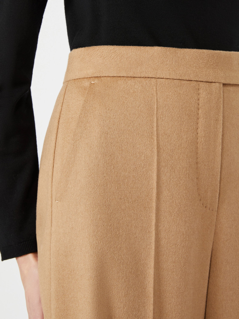 FILATO Wide sable-look camel trousers - CAMEL 5