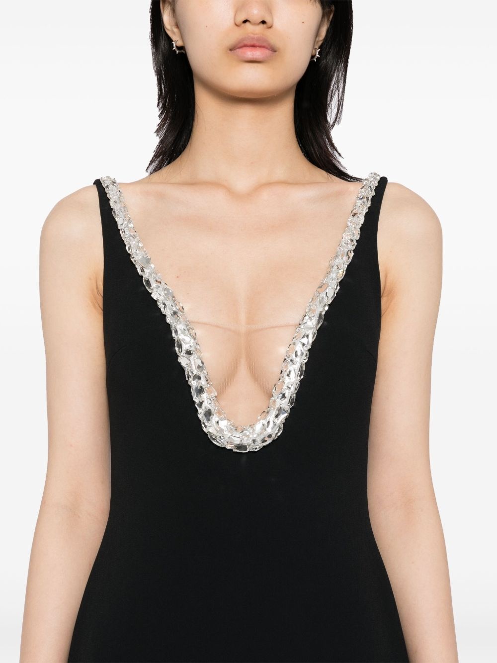 crystal neckline gown - 5