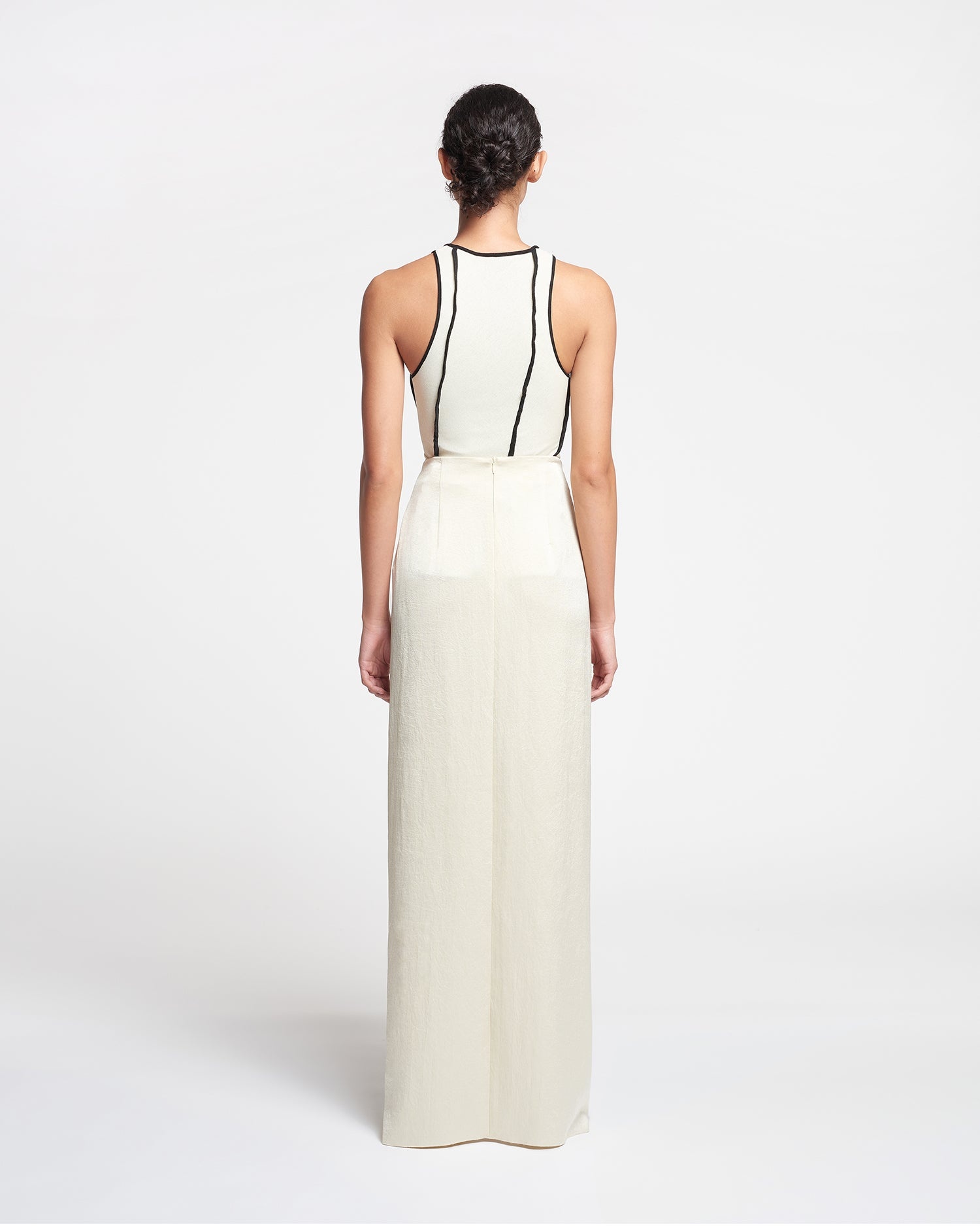 Draped Crisp-Satin Maxi Skirt - 2