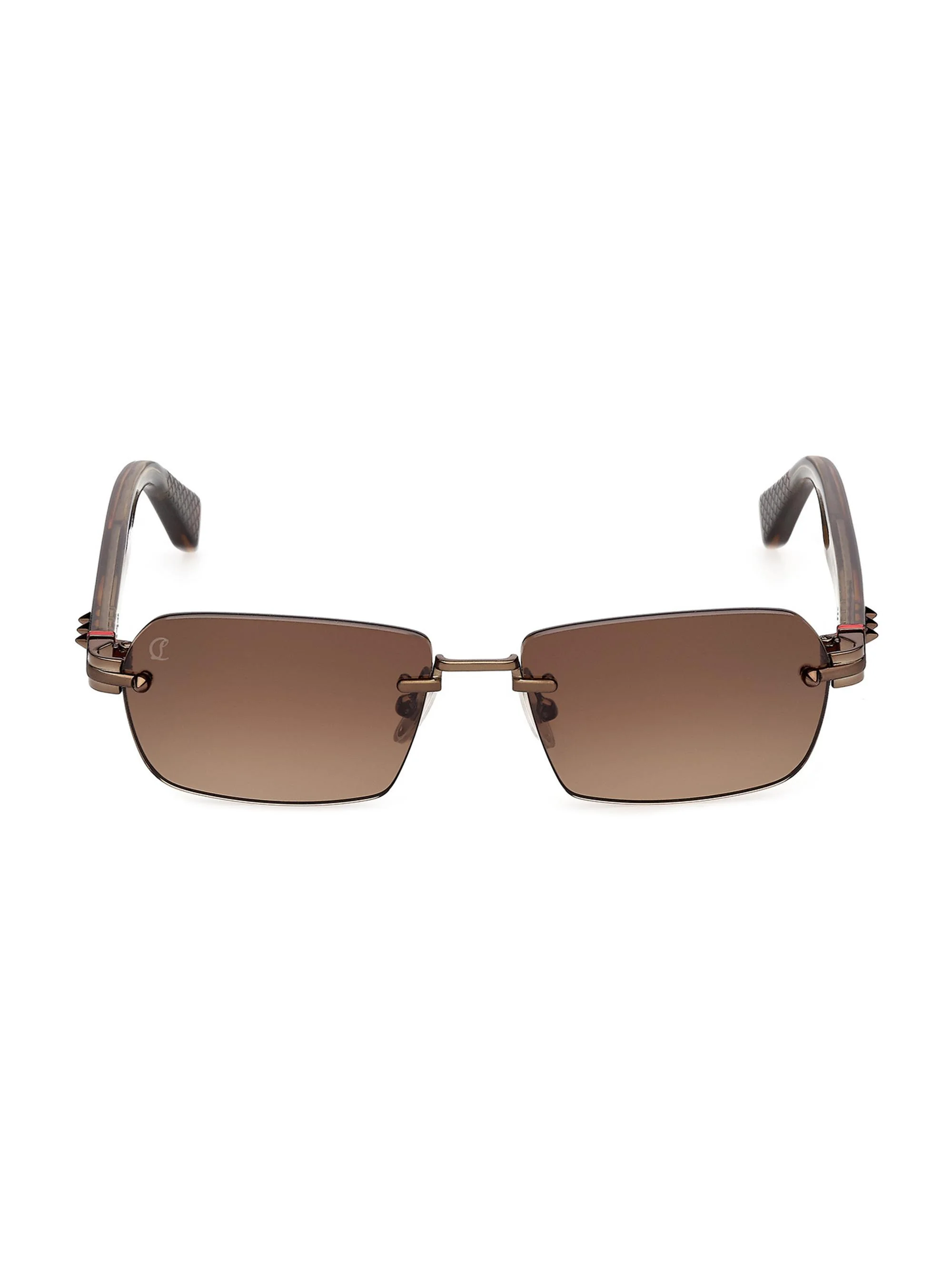Men's 55MM Rimless Sunglasses - Brown - 1