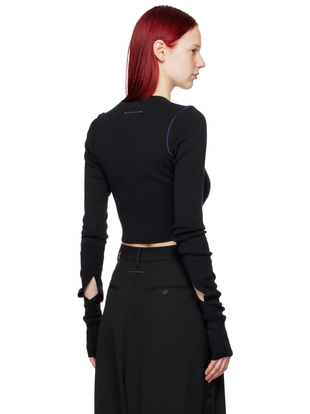 Black Cutout Cardigan - 3