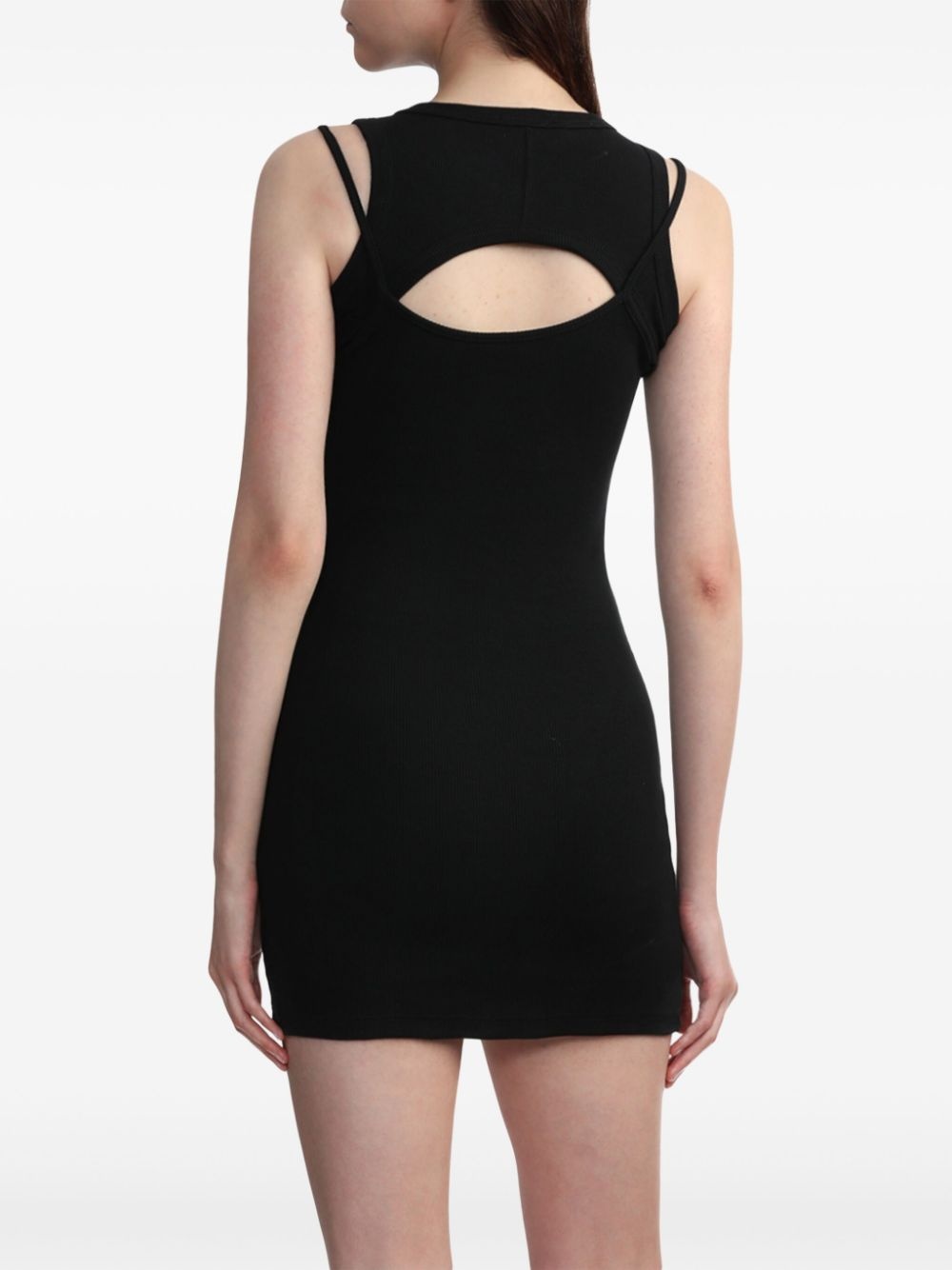 logo-print cut-out minidress - 5