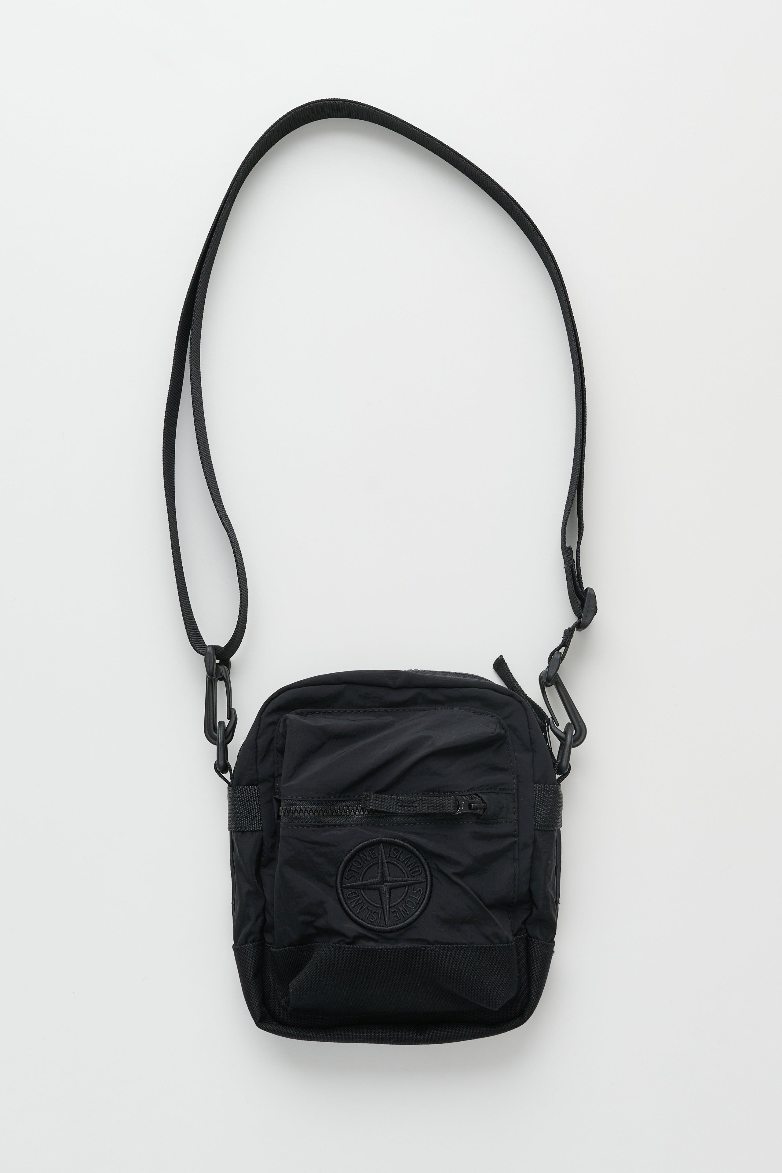 Stone Island STONE ISLAND POUCH BAG BLACK tresbien REVERSIBLE