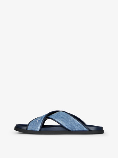 Givenchy G PLAGE FLAT SANDALS IN DENIM outlook