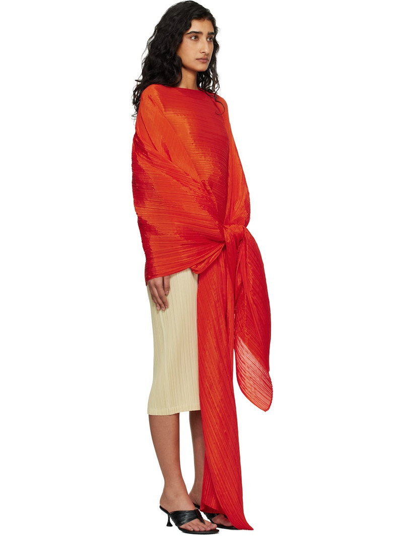 Pleats Please Issey Miyake Orange Madame-T Scarf outlook