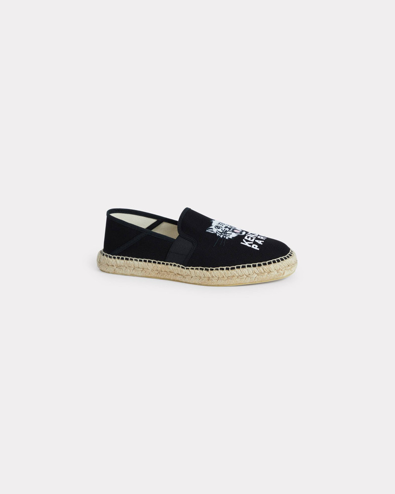 'Lucky Tiger' embroidered canvas espadrilles 1