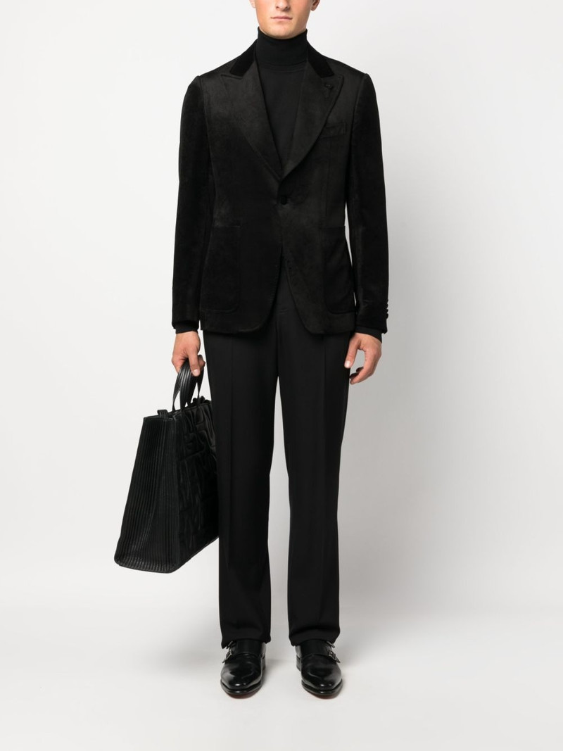 LARDINI brooch-detail single-breasted blazer outlook