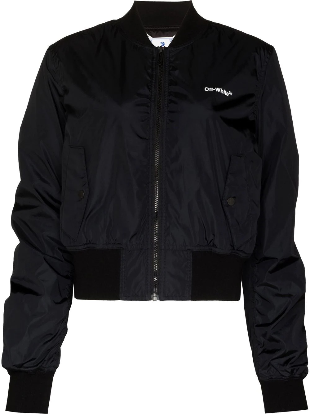 Diag-print bomber jacket - 1