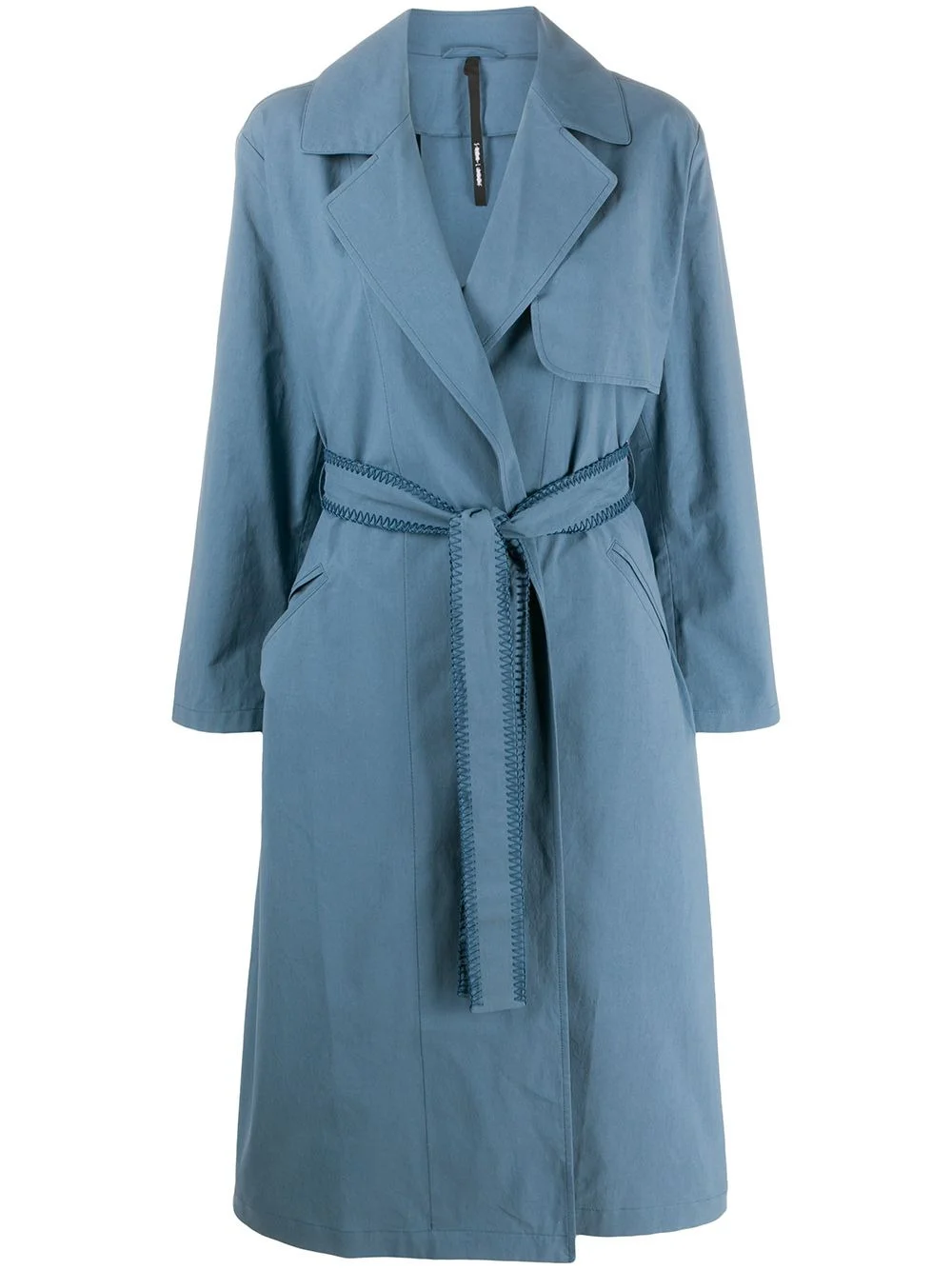 long sleeve belted trench coat - 1