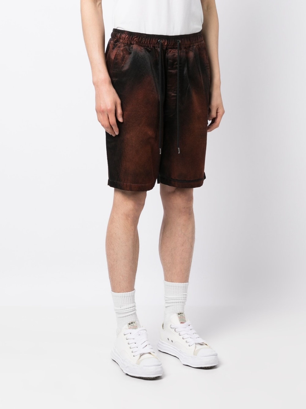 faded-effect drawstring-waist shorts - 3