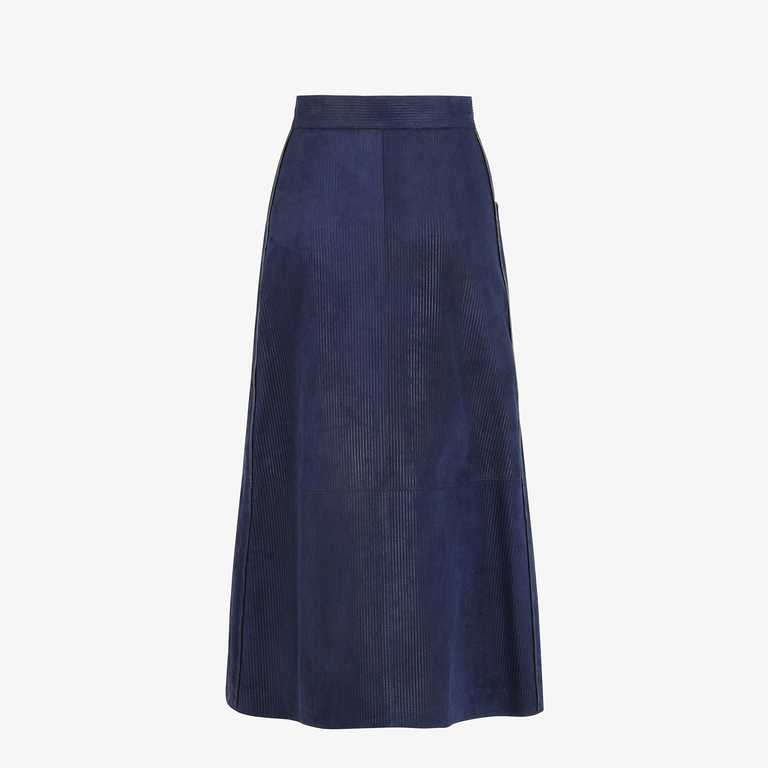 Blue suede skirt - 2