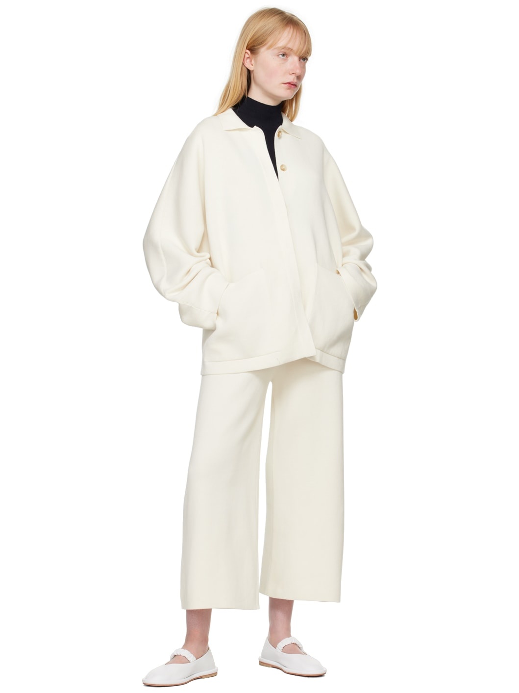 Off-White Wide-Leg Lounge Pants - 4