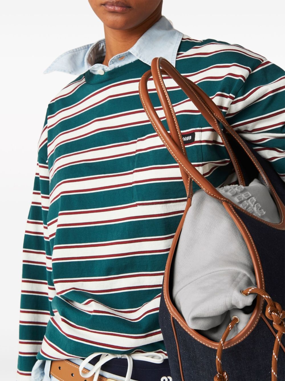 striped cotton T-shirt - 5