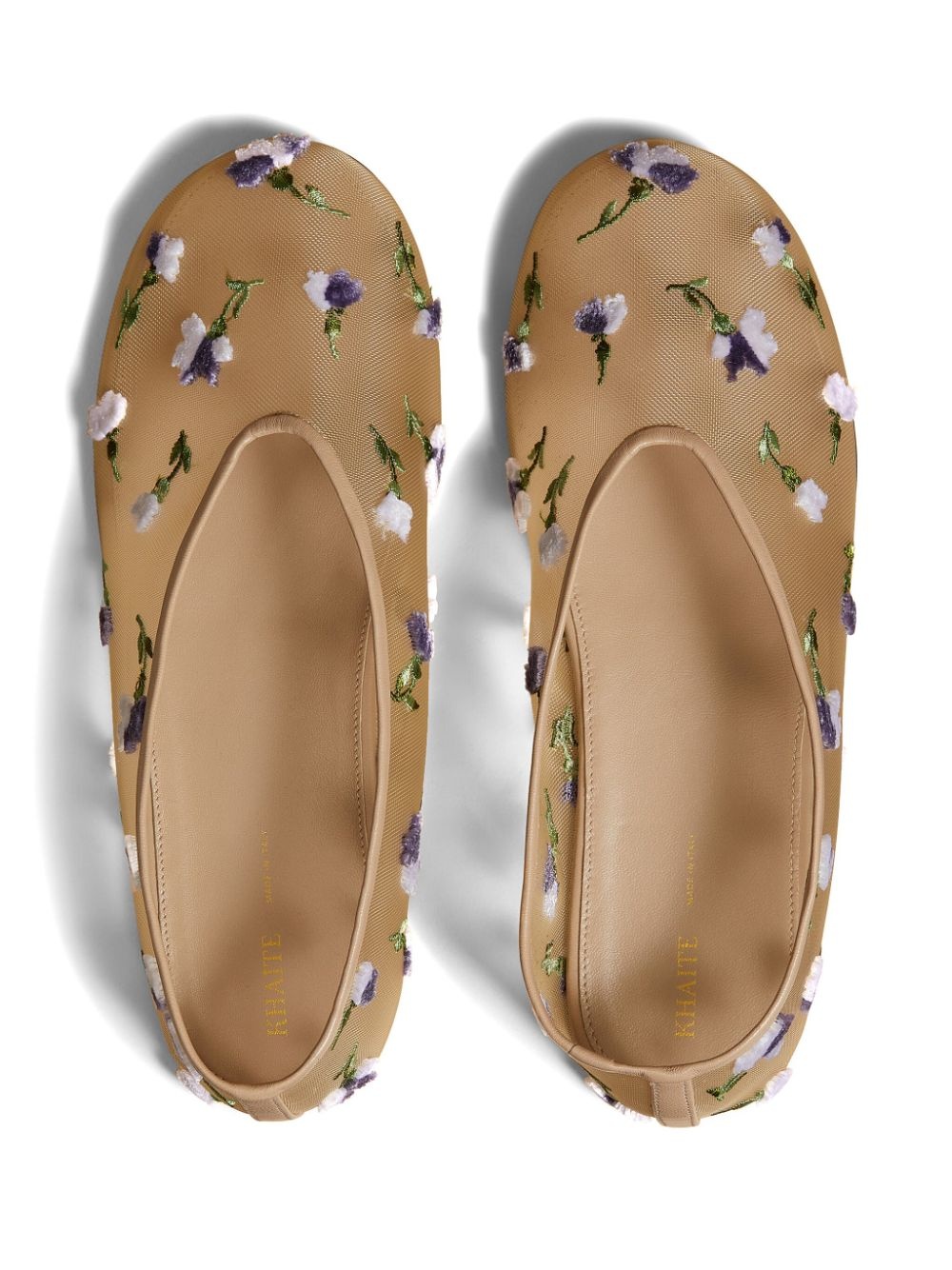 The Marcy floral-embroidered ballerina shoes - 3