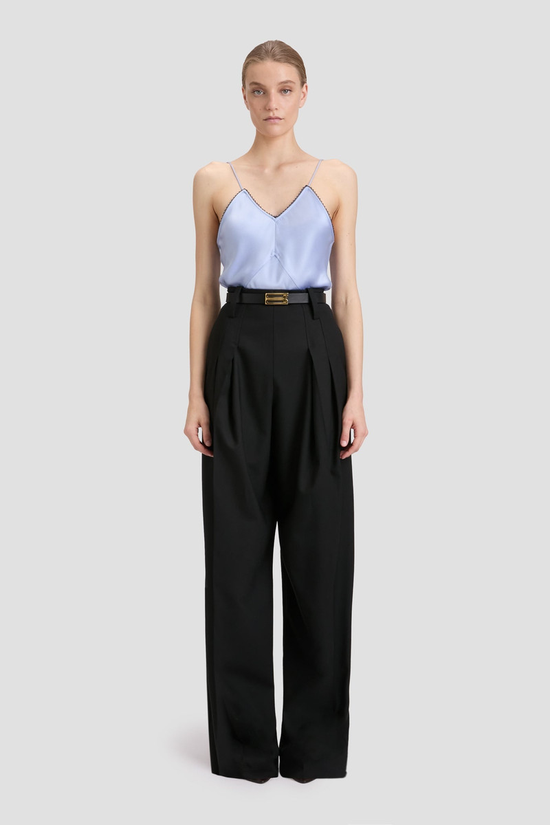 Victoria Beckham Lace Detail Cami Top In Delphinium Blue outlook