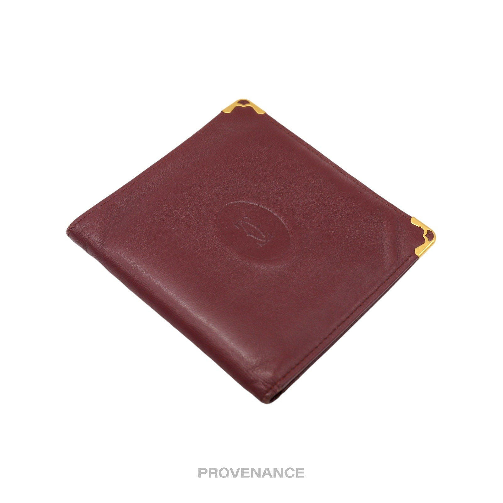 Cartier 10CC Bifold Wallet - Burgundy Calfskin Leather - 4