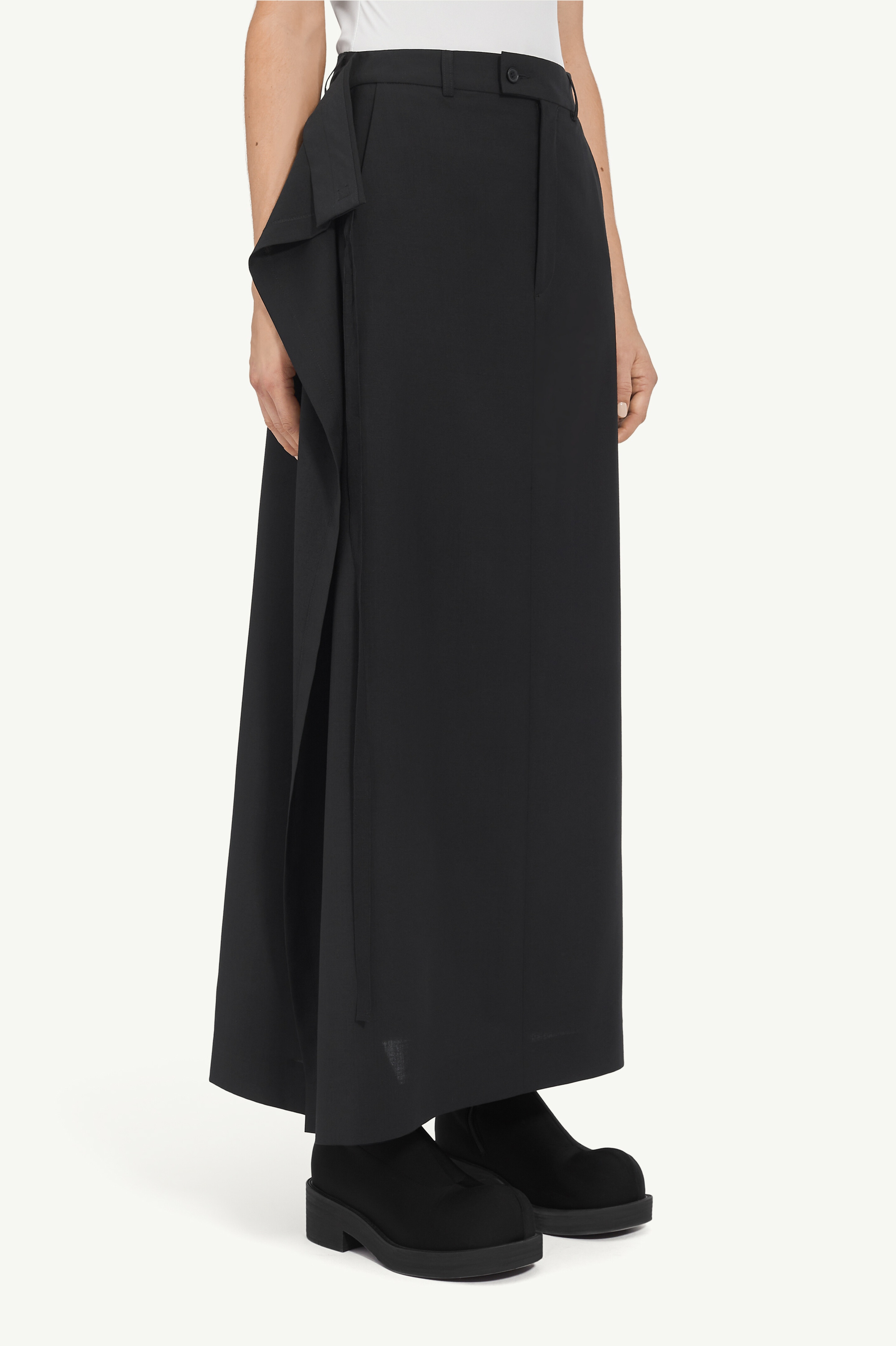 Tailoring Wool Canvas Skirt - 5