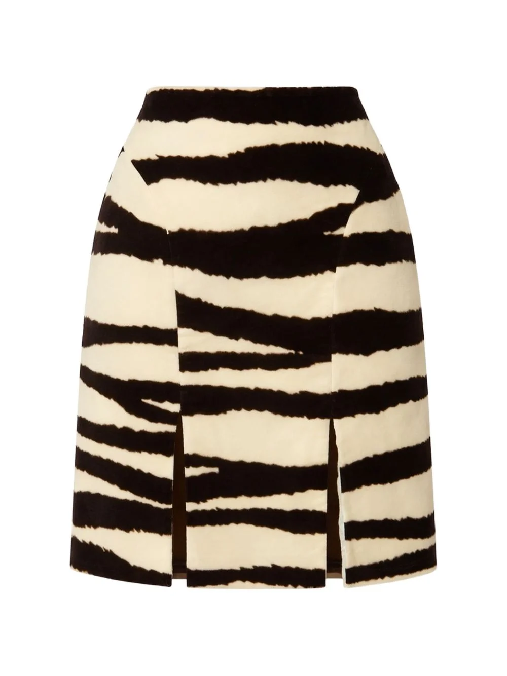 zebra velvet mini skirt - 1