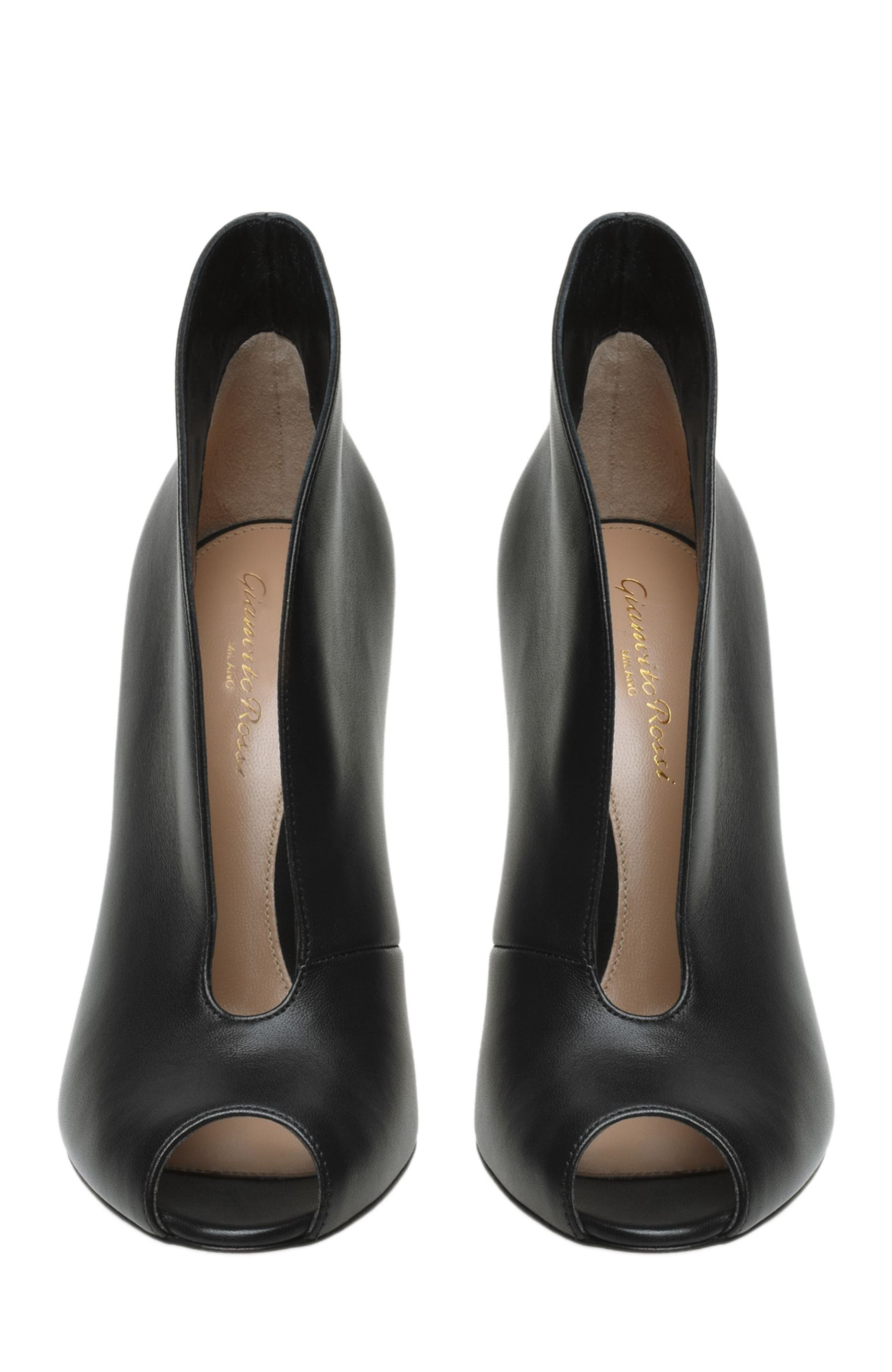 Gianvito Rossi Vamp Bootie in Black Leather at Nordstrom - 3