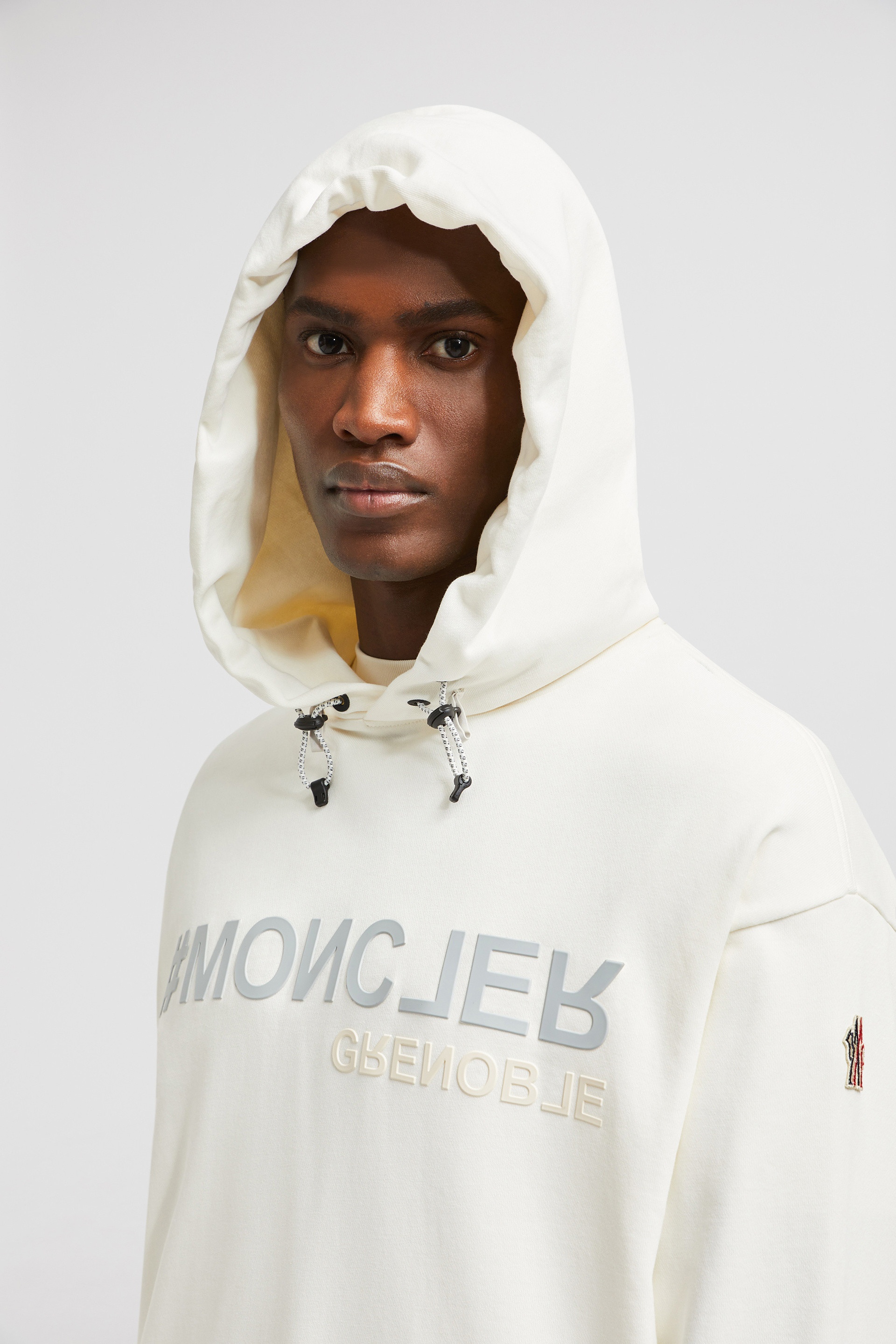 Mirrored Logo Cotton Hoodie - 4