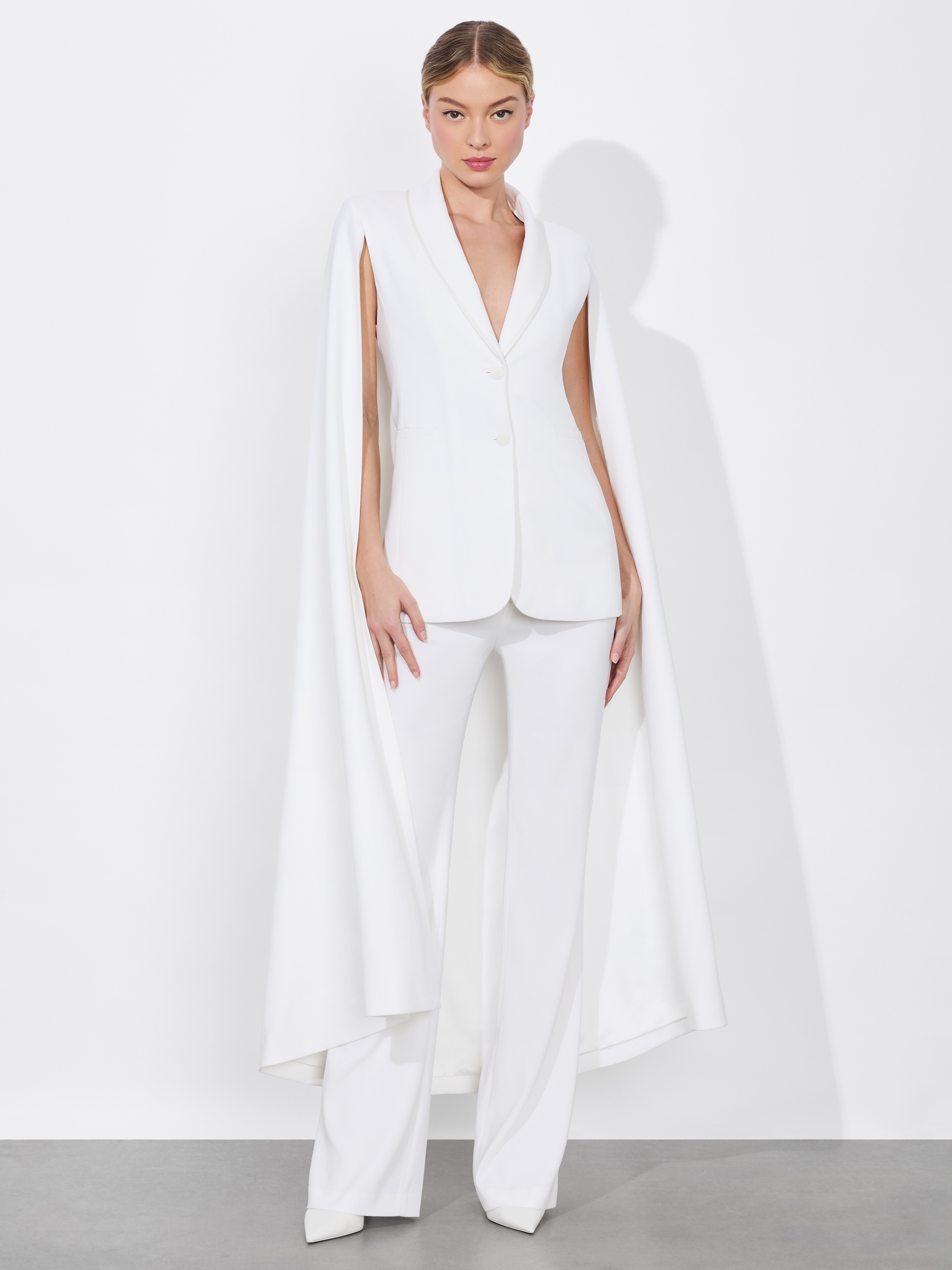 ESTHER CAPE SLEEVE MAXI BLAZER - 6