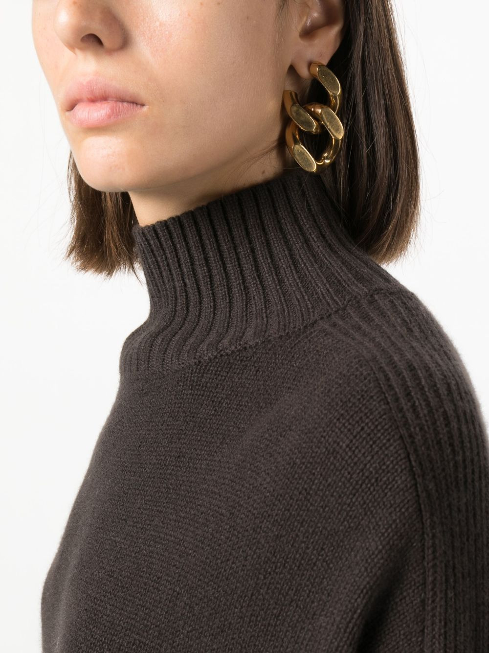high-neck cashmere jumper - 5