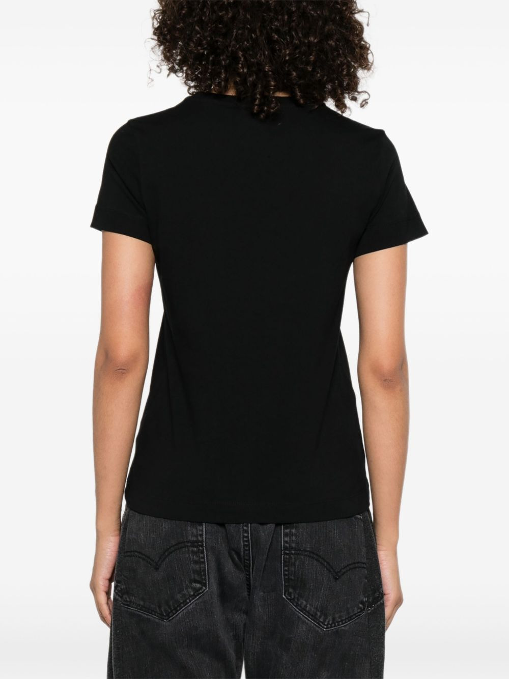 logo-embroidered cotton T-shirt - 4