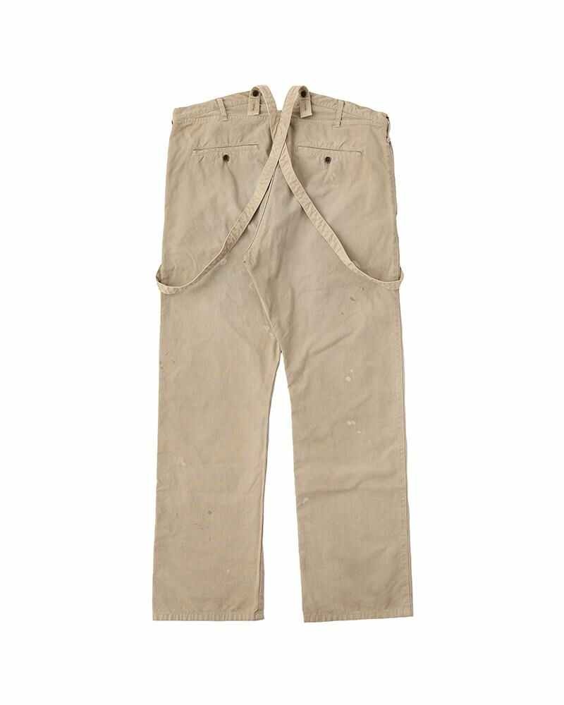 TRAVAILLER BRACES PANTS DMGD BEIGE - 2