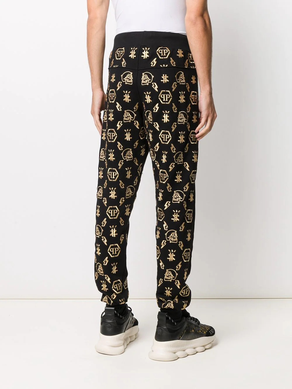 monogram-print track trousers - 4