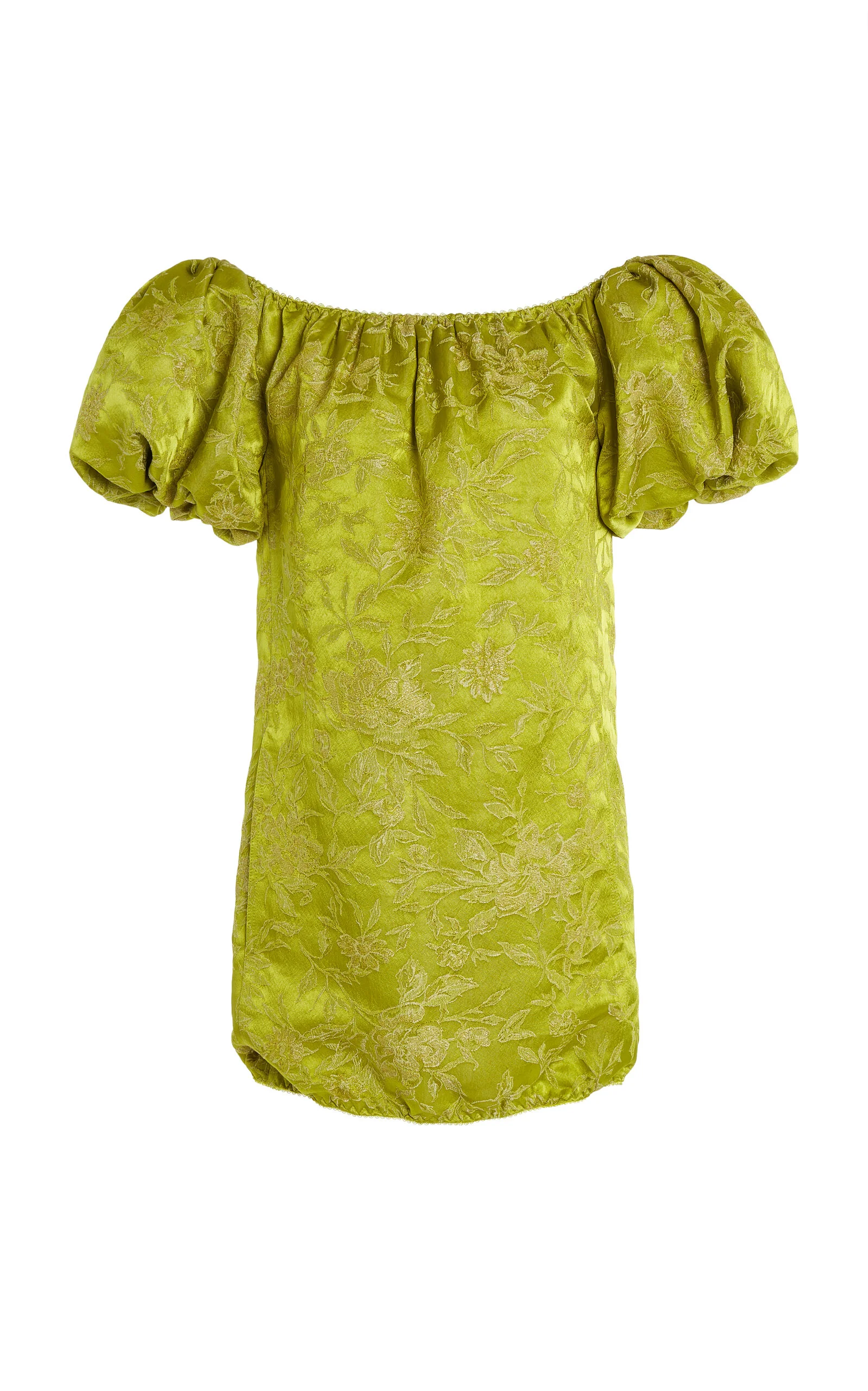 Floral Brocade Mini Dress green - 1