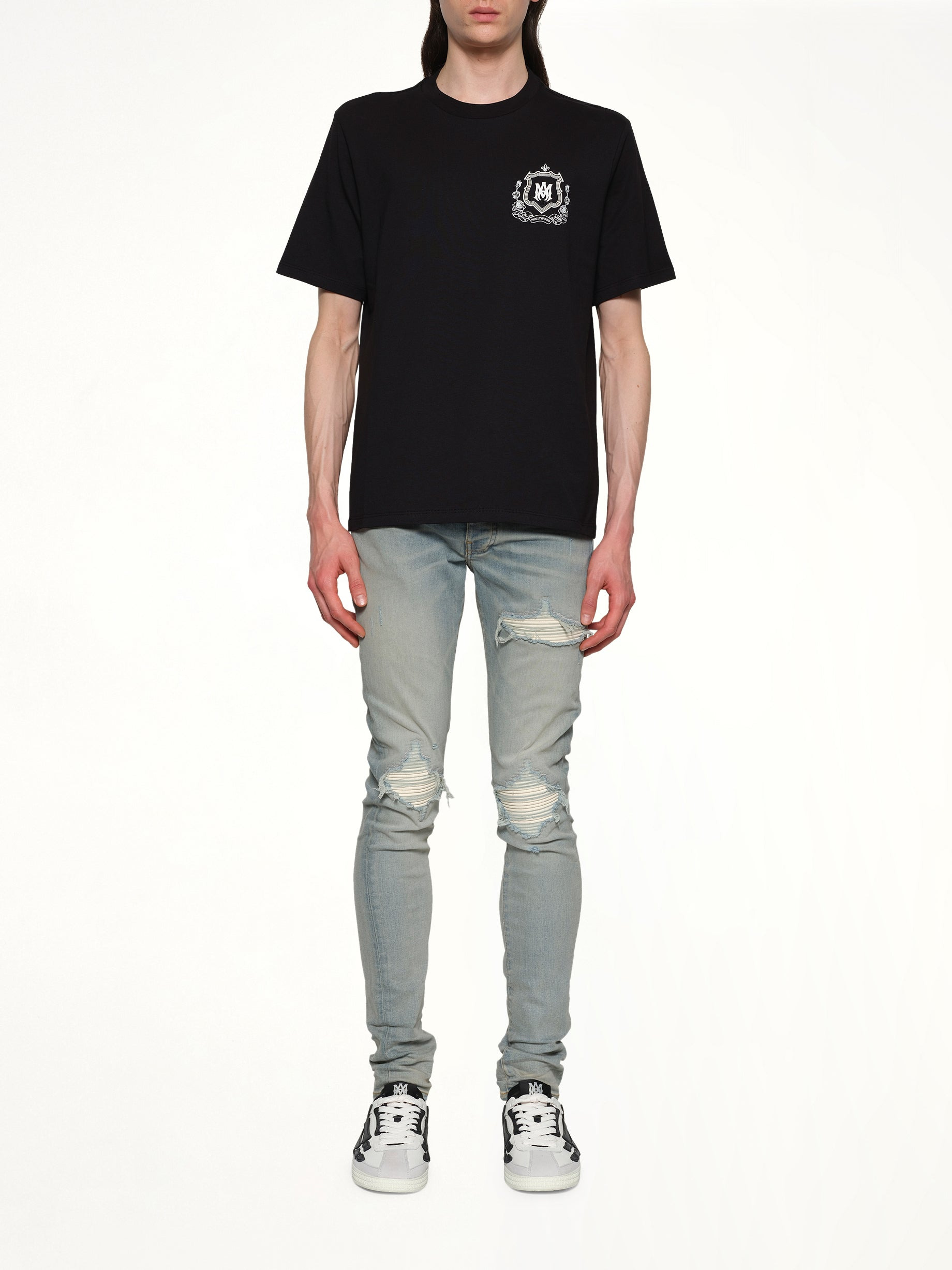 MA Crest Tee in Black - 7