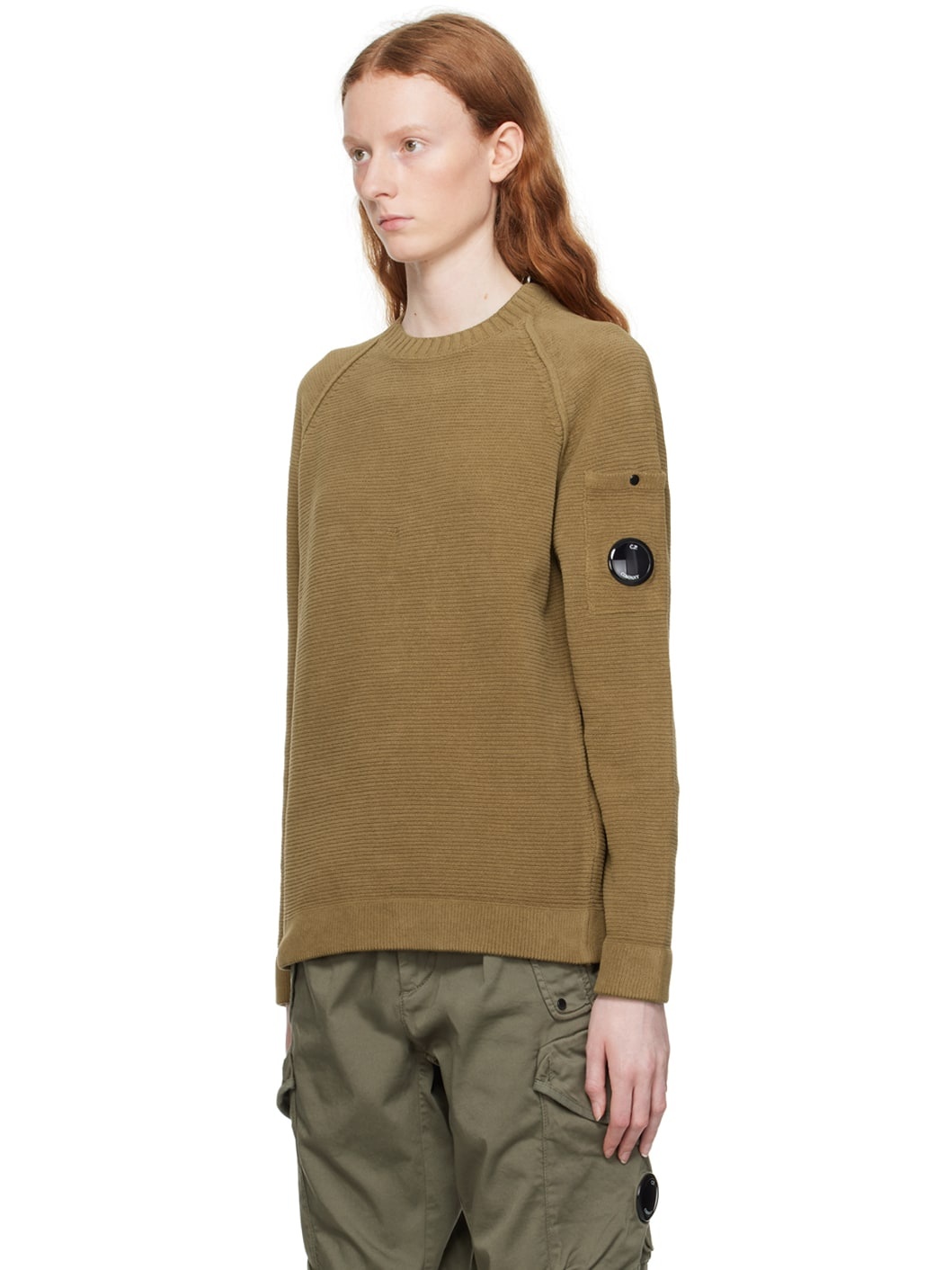 Khaki Crewneck Sweater - 4