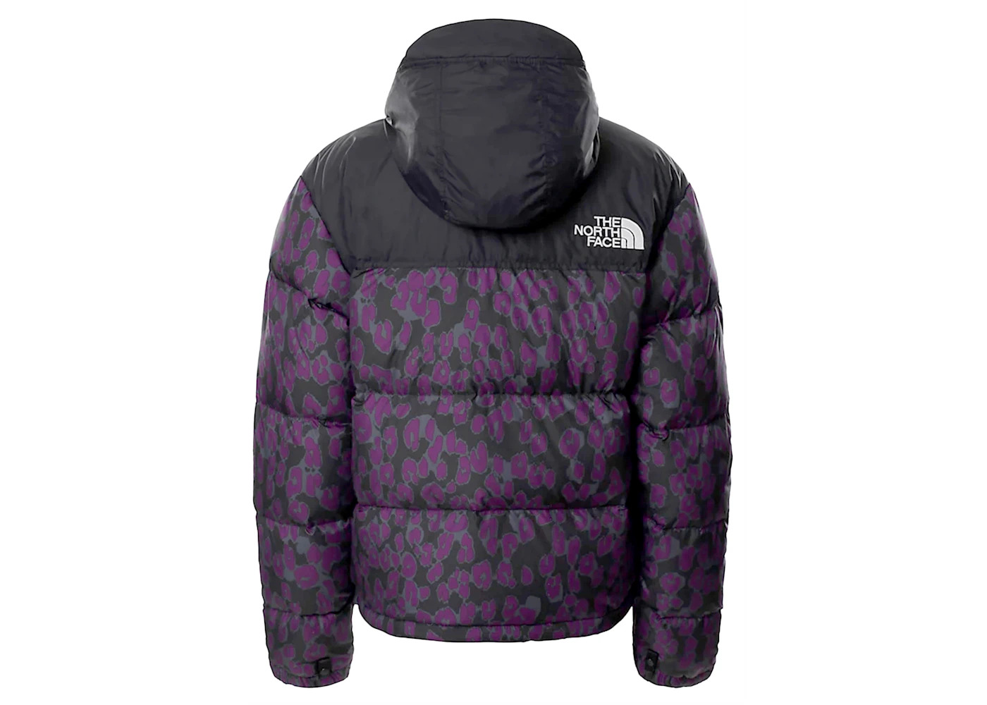 The North Face Womens 1996 Printed Retro Nuptse 700 Fill Packable Jacket Gravity Purple Leopard Prin - 2